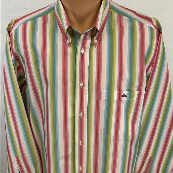 Lacoste long sleeve button down collar shirt.  Size 44 (XL) - Picture 2 of 8